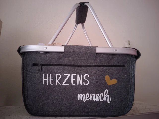 Filz-Einkaufskorb „Herzensmensch“ kaufen | Ternitz
