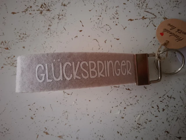 „Glücksbringer“ – Filz-Schlüsselanhänger / Taschenanhänger | KreativVeredelung