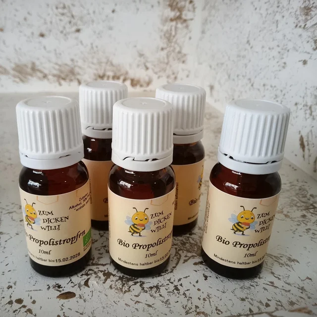 Zertifizierte Bio Propolis Tropfen – 10ml Pipettenflasche | Zum dicken Willi