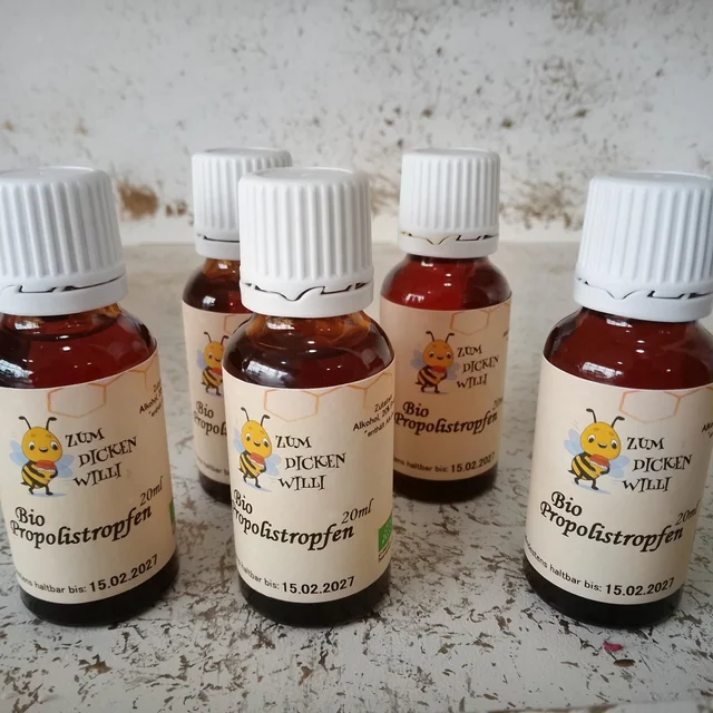 Zertifizierte Bio Propolis Tropfen – 20ml Pipettenflasche | Zum dicken Willi
