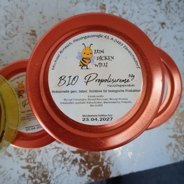 Zertifizierte Bio Propoliscreme – 50g Tiegel | Zum dicken Willi